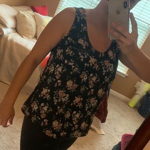 Floral business casual blouse